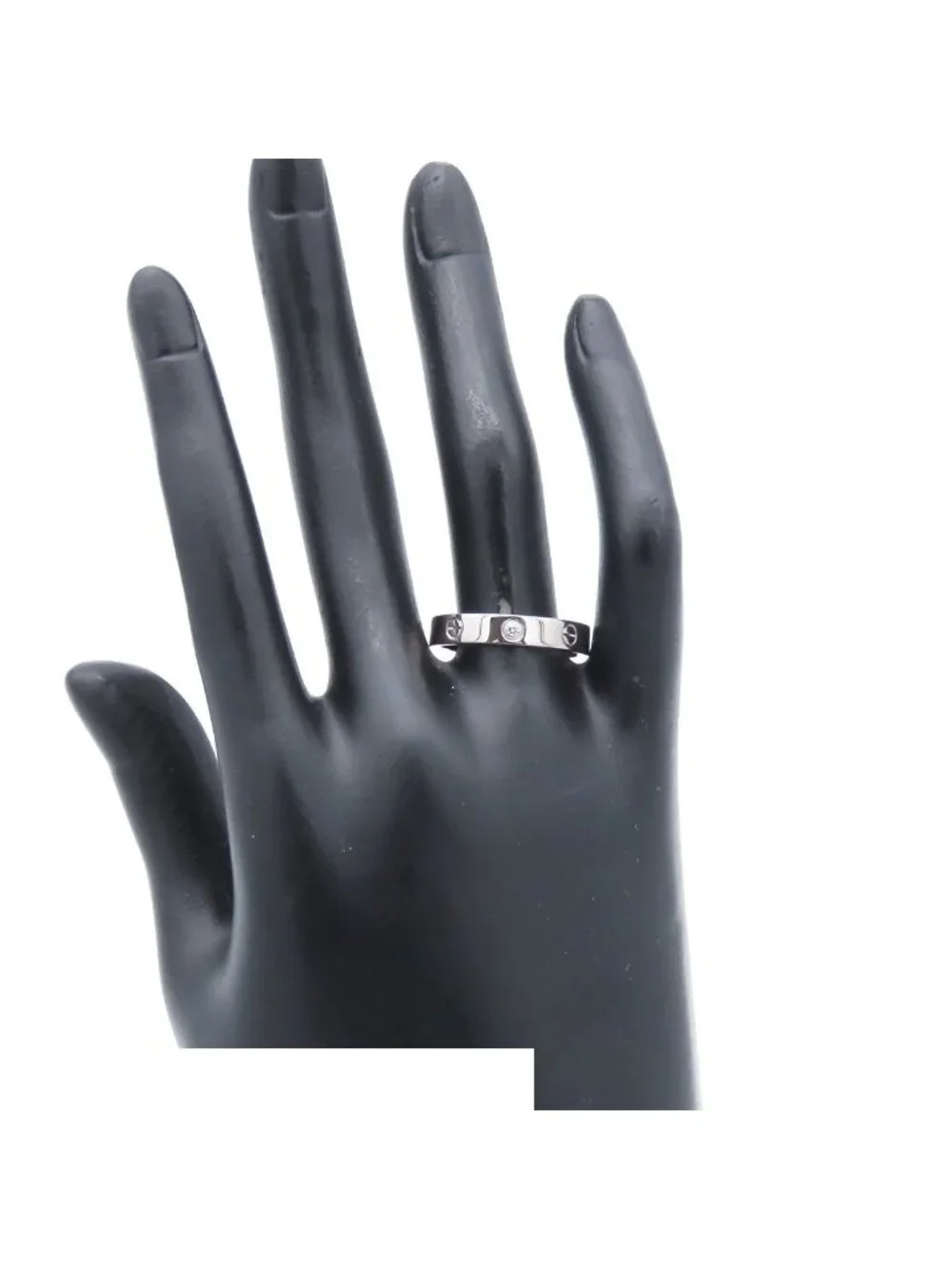 Cartier Mini Love Ring White Gold 18K Diamond 58